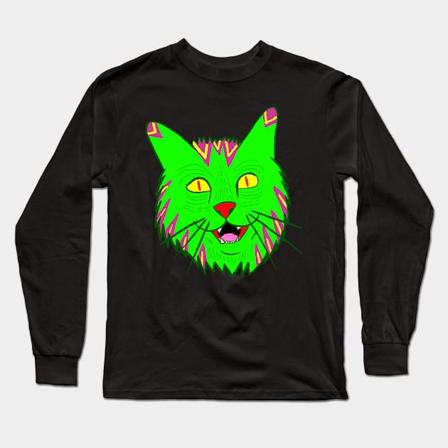 The Laughing Cat Long Sleeve T-Shirt by Quirkball